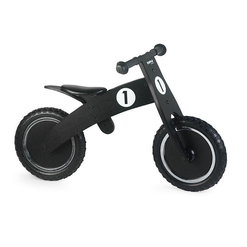 Simplemente para niños simplemente para Balance Bike Black Houten con Anti-Lek Band