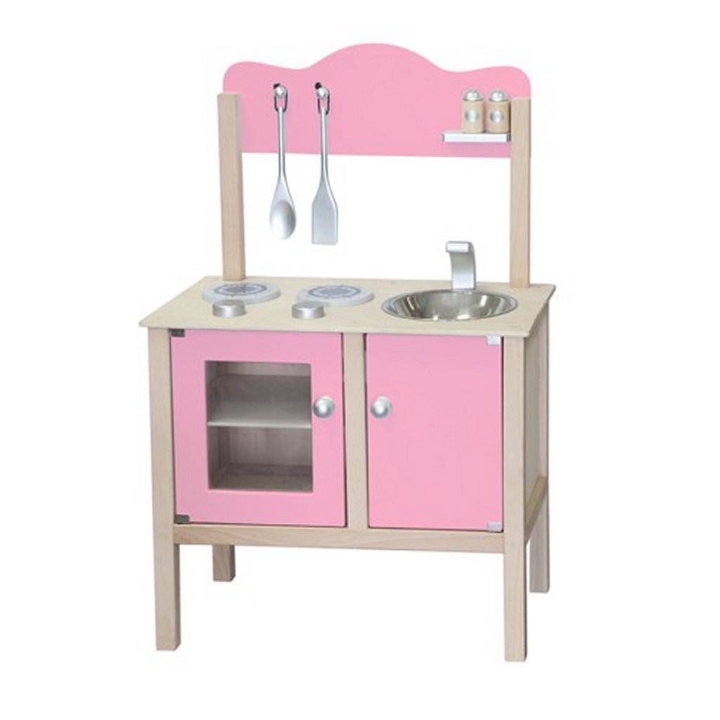 Semplicemente per bambini semplicemente per la cucina per bambini in legno rosa