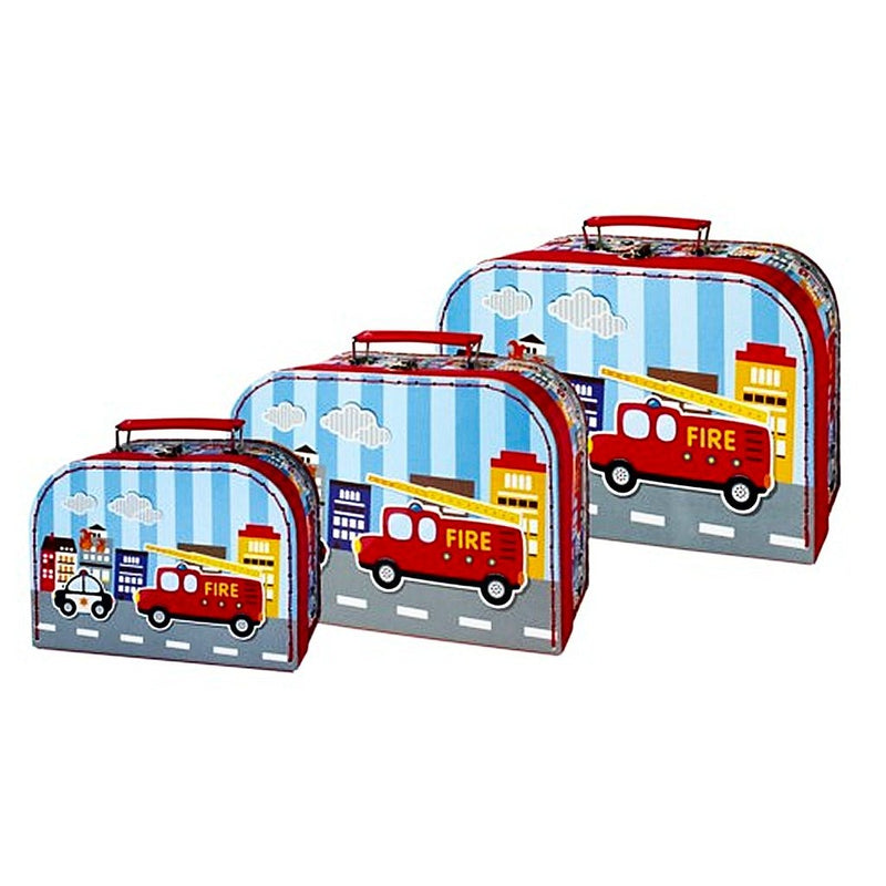 Simplemente para niños simplemente para el equipaje de 3 piezas, el camión de bomberos #039;