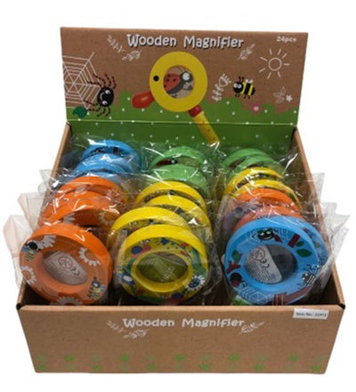 Wooden magnifying glass. 4 axles 12 pieces 3+