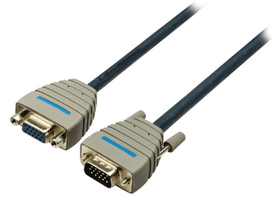 Bandridge bcl1002 vga verlengkabel vga male - vga female 15-pins 2.00 m blauw