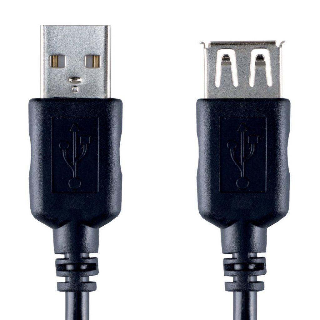 Bandridge Bandridge USB 2.0 A Male naar USB 2.0 A Female 2 m Zwart