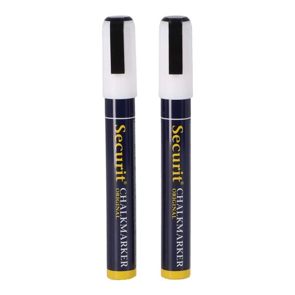 Set di marcatori di gesso 2 2-6 mm Securit bianco