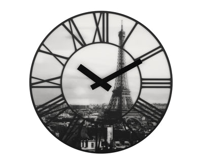 Nextime Nextime Klok 3004 La Ville, Ø39 cm, muro, bianco
