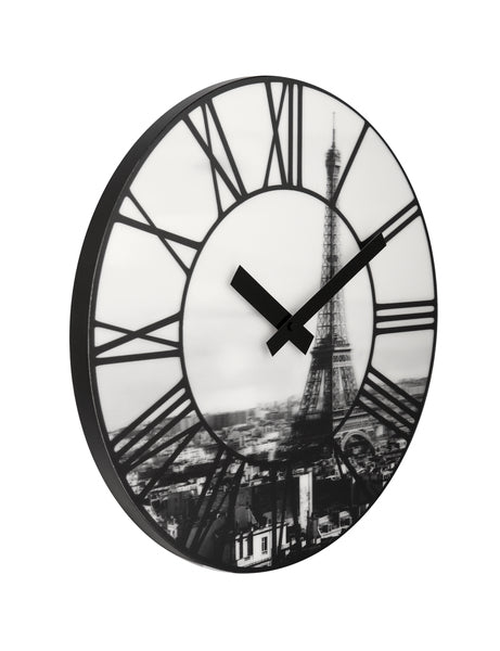 Nextime Nextime Klok 3004 La Ville, Ø39 cm, muro, bianco