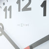 Nextime Nextime NE-3999AR Reloj de pared Slide. 35 cm, aluminio cepillado, #039;