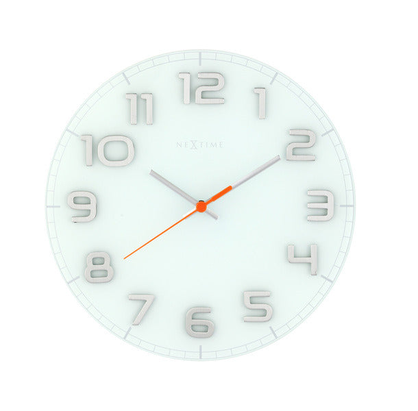 Nextime Nextime NE-8817WI Slimitali da parete. 30 x 3,5 cm, vetro, bianco, "di classe"