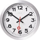 Nextime station – wandklok tafelklok – 19 cm – geborsteld aluminium – wit
