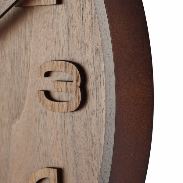 Nextime Nextime NE-3096BR Reloj del reloj de pared. 35 cm, madera, marrón, 'madera de madera medio'