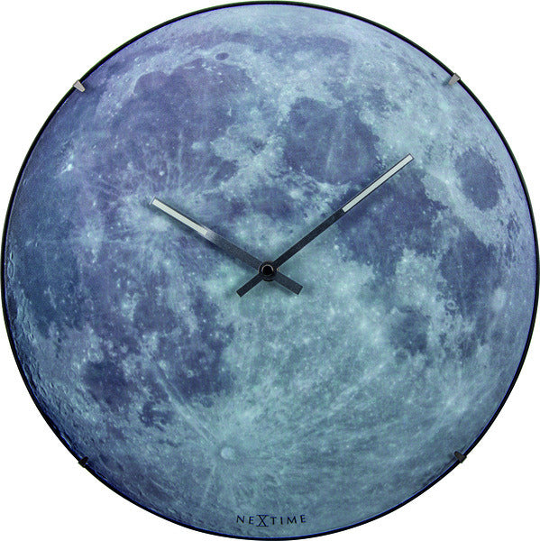 Nextime Nextime NE-3164 Slide de reloj de pared. 35 cm, vidrio de bulbo, 'Blue Dome'