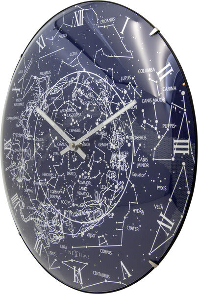 Nextime Nextime NE-3165 Slide orologio da parete. 35 cm, palla di vetro, "Dome lattea"