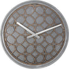 Nextime ne-3212br wandklok dia. 39.5 cm, polyresin hout, grijs