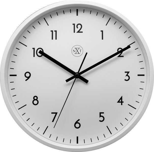 Nextime Nextime NX-7320 Orologio da parete NXT Diametro 30 cm Plastica bianco, quadrante bianco