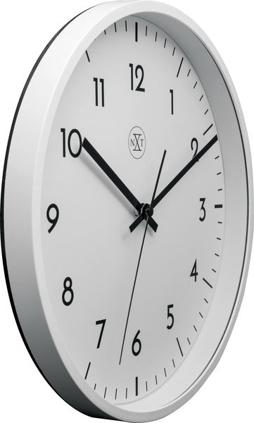 Nextime Nextime NX-7320 Orologio da parete NXT Diametro 30 cm Plastica bianco, quadrante bianco