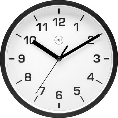 Nextime Nextime NX-7321WW Orologio da parete NXT Diametro 20 cm Plastica Black, quadrante bianco