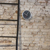 Nextime ne-3998stzw wandklok #039;station #039; oslash;19 cm, geborsteld aluminium zwart