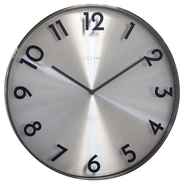 Nextime Nextime NE -3289GS Reloj de pared de metal 40 cm -reflexión de metal de reloj cuadrado