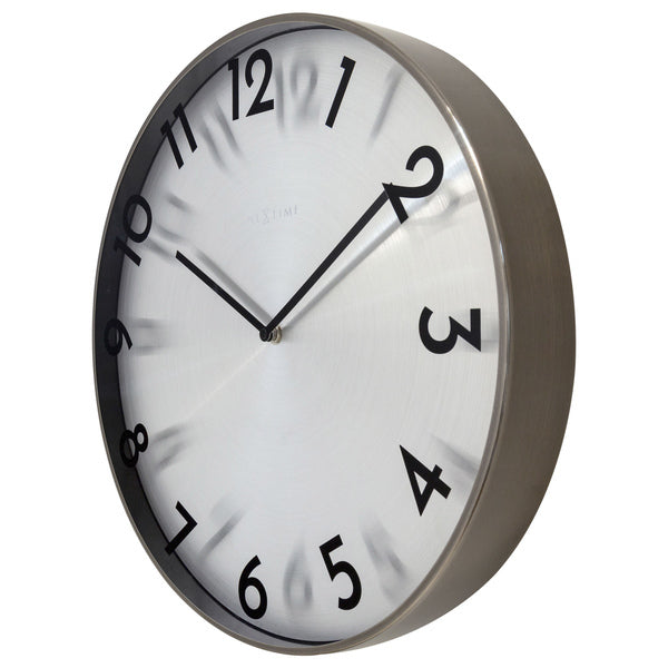 Nextime Nextime NE -3289GS Metal Wall Clock da 40 cm -quiet Clock Reflection in metallo