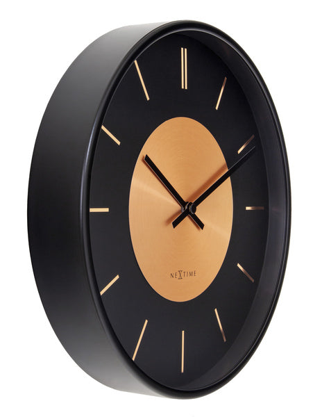 Nextime Nextime NE-3535CO Reloj de pared retro II 25 cm de cobre negro de metal