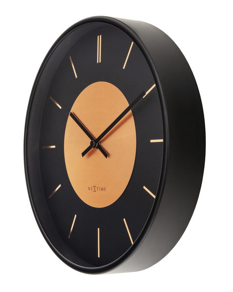 Nextime Nextime NE-3535CO Reloj de pared retro II 25 cm de cobre negro de metal