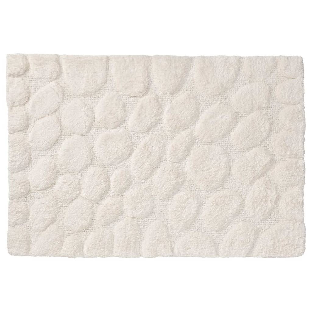 Ciottolo per vasca da bagno di pelle di foca 60x90 cm di cotone color avorio