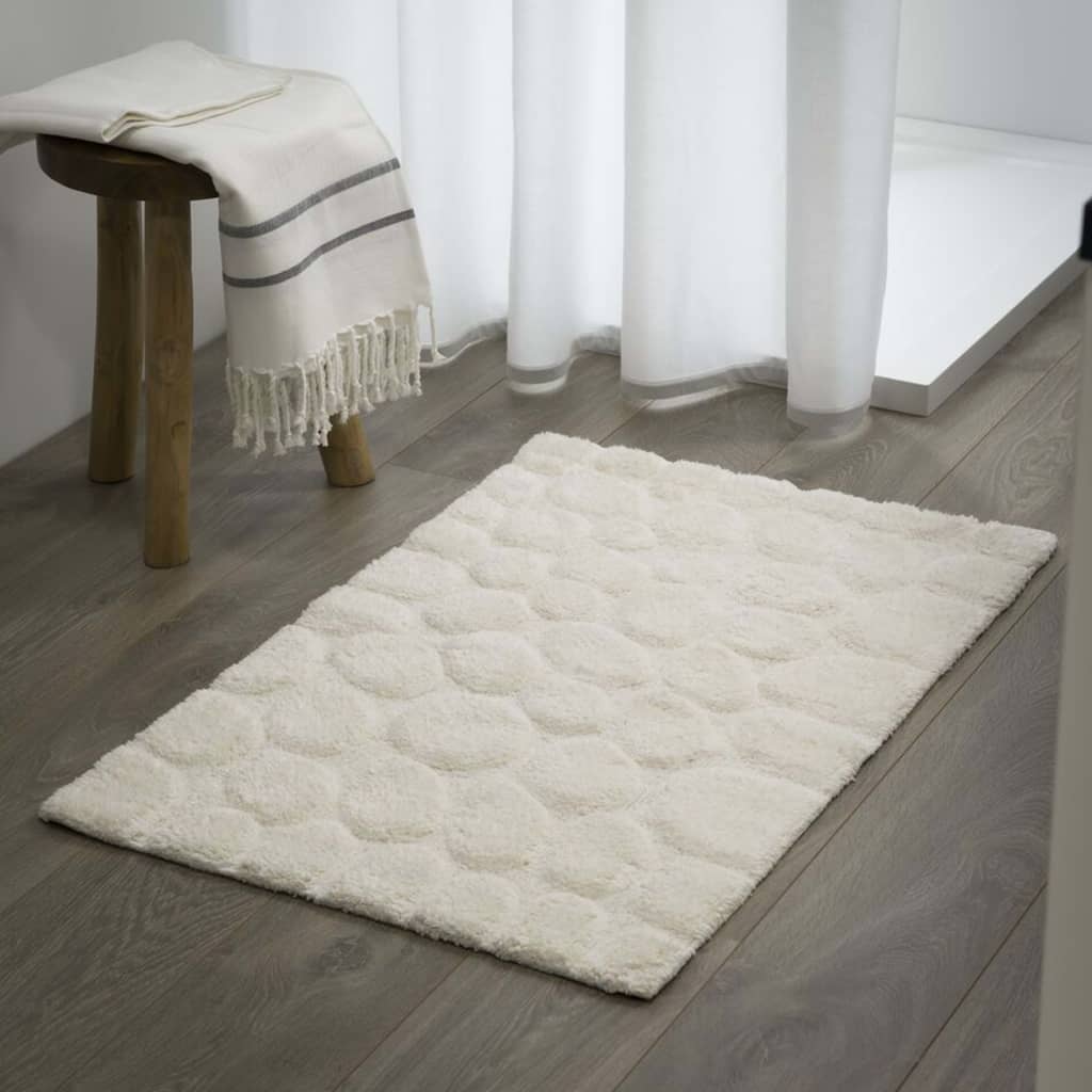 Ciottolo per vasca da bagno di pelle di foca 60x90 cm di cotone color avorio