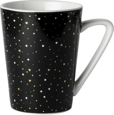 Rosa olandese Dutch Rose Loft Black and White Mug Black with Glitter 31 CL