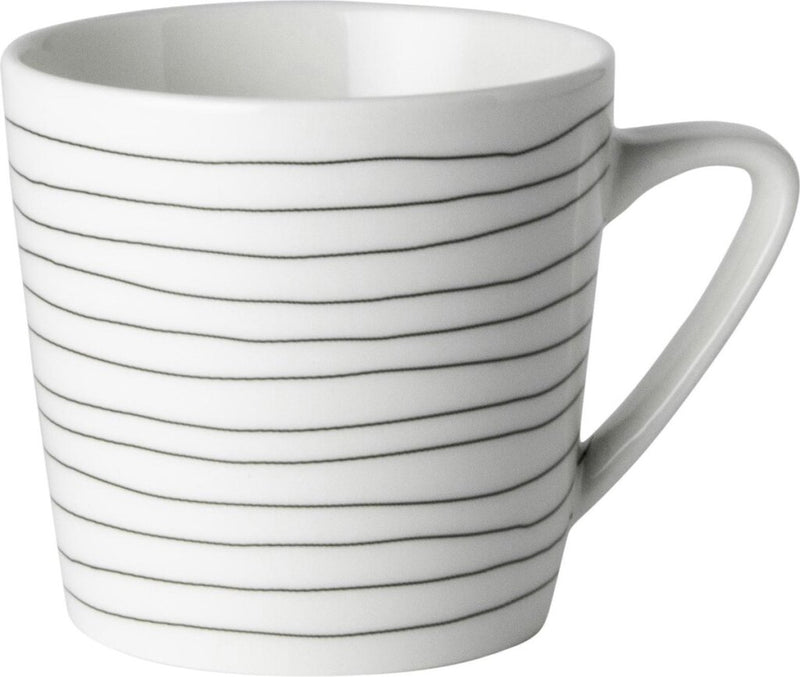 Dutch Rose Dutch Rose Loft Taza de café en blanco y negro Rayas negras 20 Cl