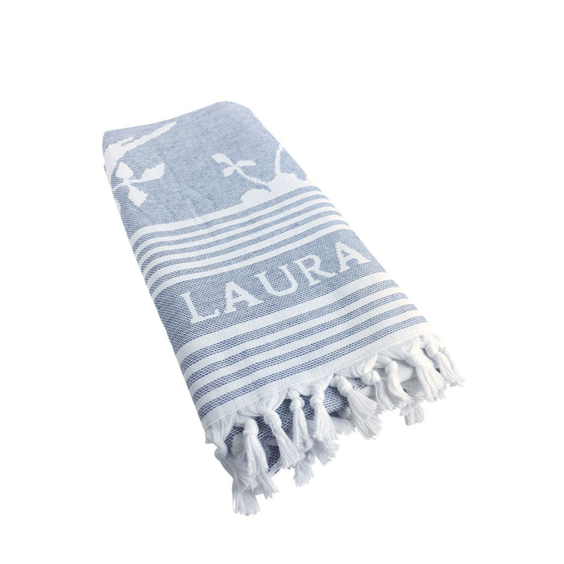 Laura Ashley Laura Ashley Hamam TAPLE Elveden Midnight 90x180 CM Blue White