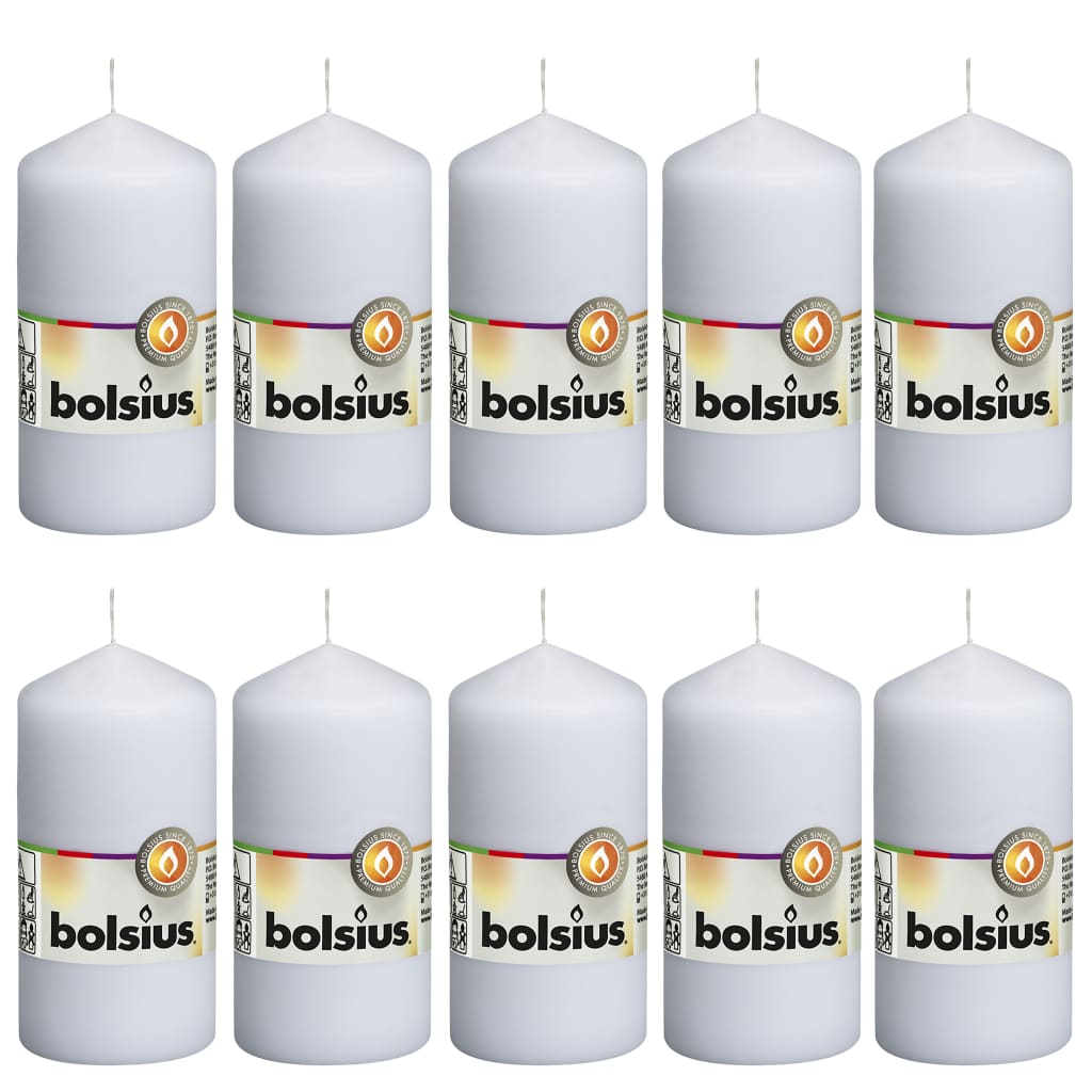 Bolsius Bolsius Stollen Candele 10 pezzi 120x58 mm bianco