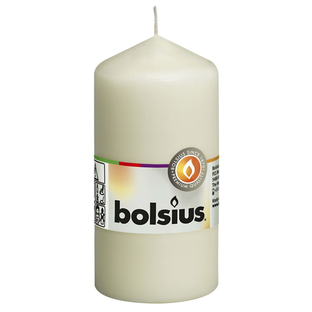 Bolsius Bolsius Stub Velas 10 PCS 120x58 mm Marfil