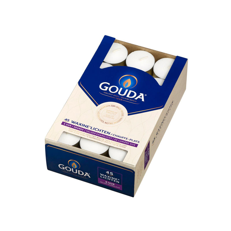 Gouda waxinelicht 6 uur box 45 wit