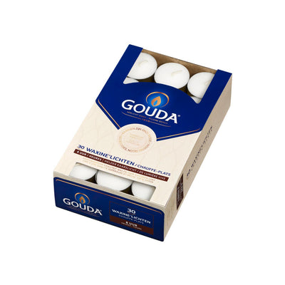 Gouda Gouda Tealights 8 ore 30 pezzi bianchi