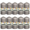 Bolsius Bolsius Stollen Candles 10 PCS 120x58 mm de gris cálido