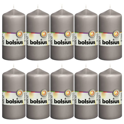 Bolsius stompkaars warmgrijs 120 58mm