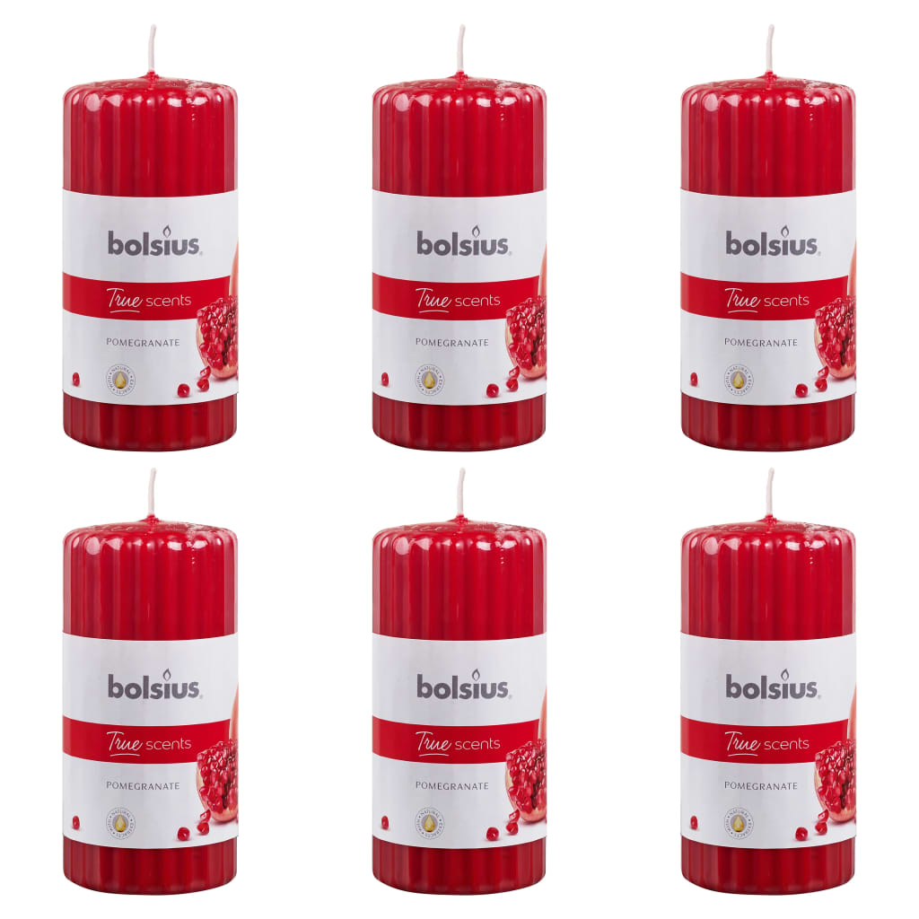 Bolsius Bolsius Candas perfumadas Canted 6 PCS 120x58 mm de granada