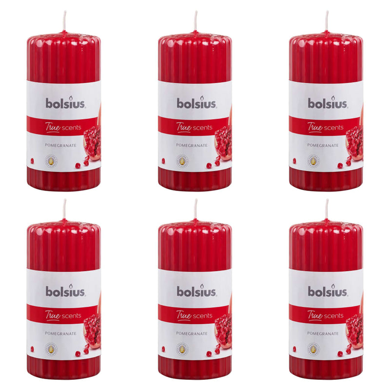 Bolsius Bolsius Candas perfumadas Canted 6 PCS 120x58 mm de granada