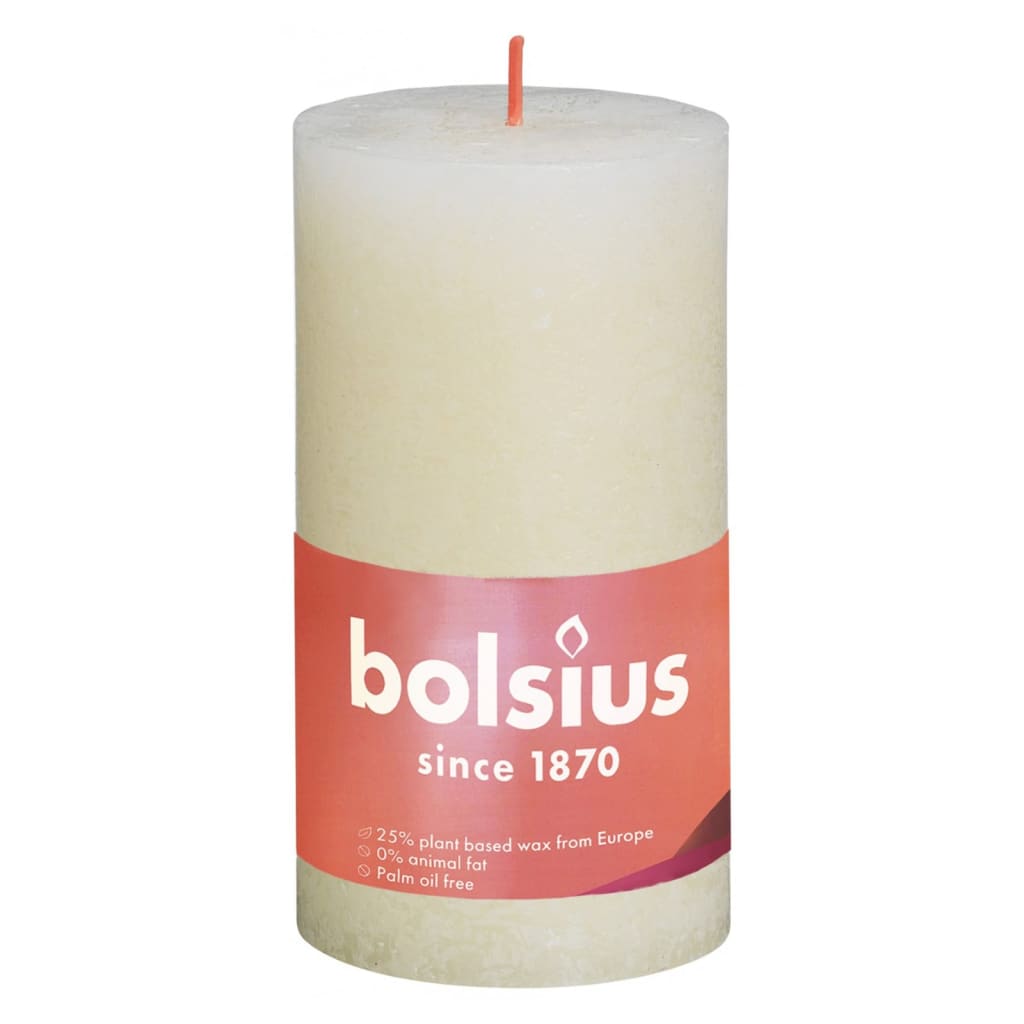 Bolsius Bolsius Stollen Shine 4 St Rustic 130x68 mm Color de perla suave
