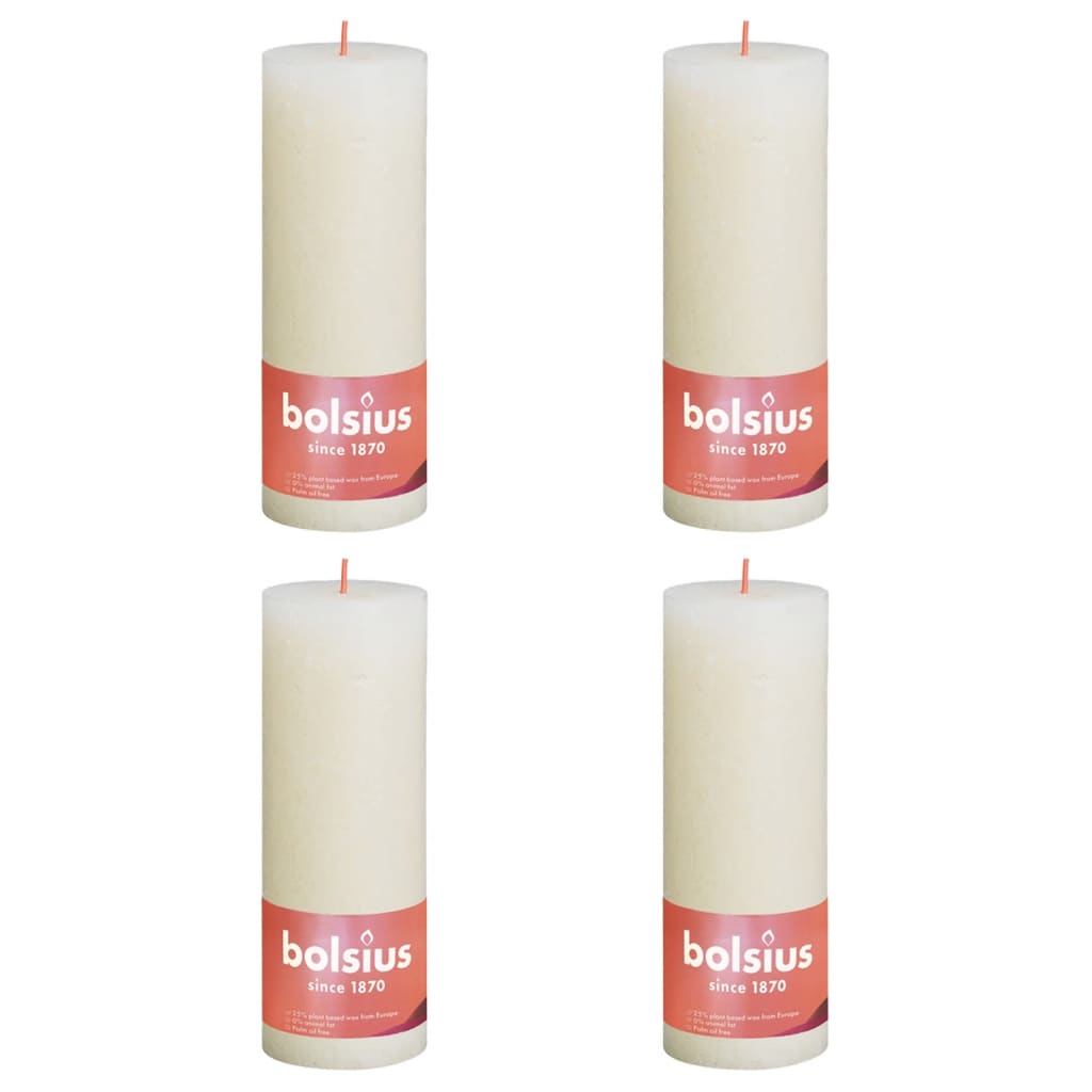 Bolsius Bolsius Stollen Shine 4 st rústico 190x68 mm de perla suave