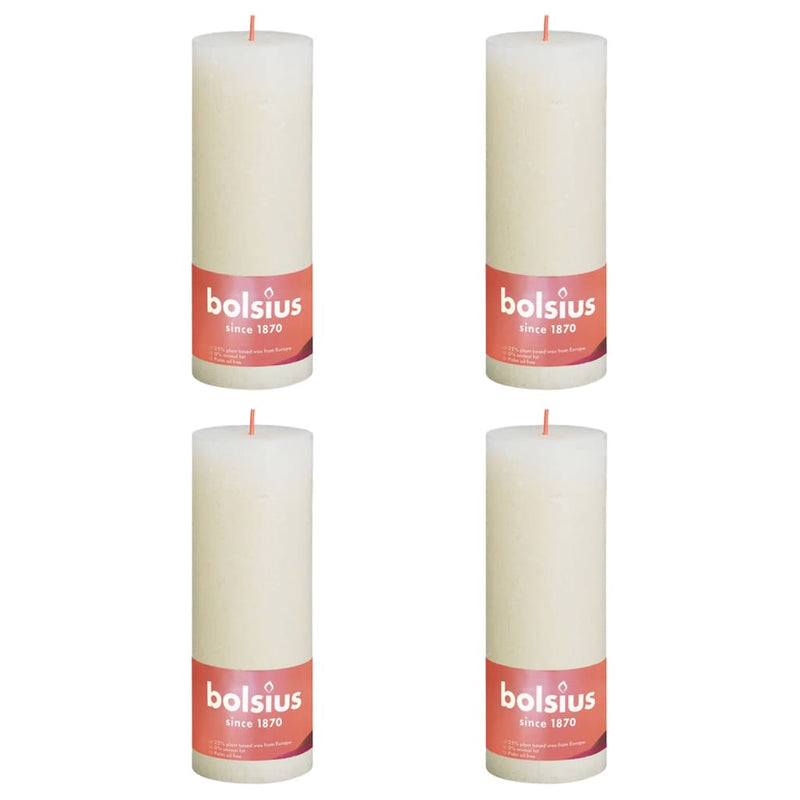 Bolsius Bolsius Stollen Shine 4 st rústico 190x68 mm de perla suave