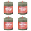 Bolsius Bolsius Stollen Shine 4 st rústico 80x68 mm de color oliva fresca