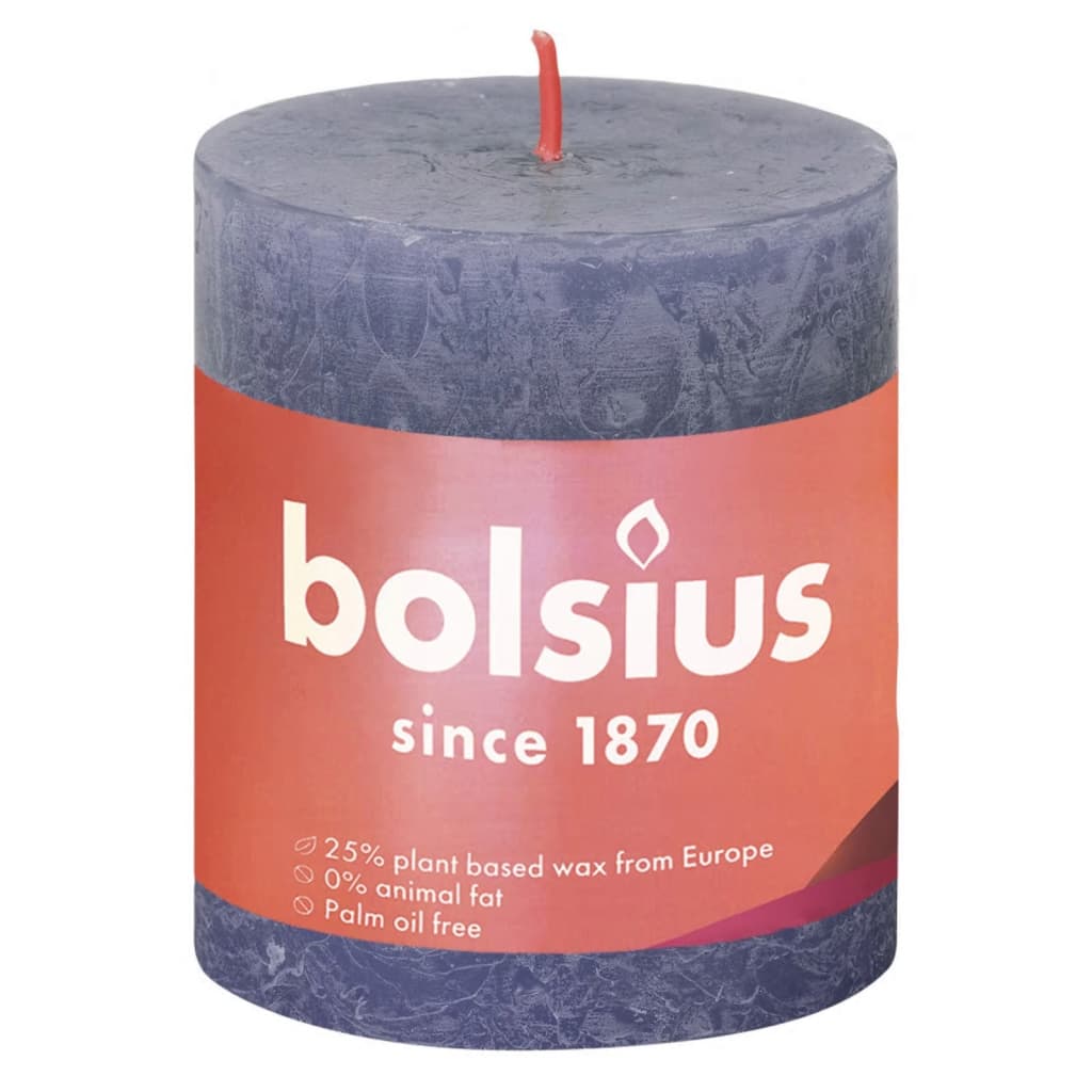 Bolsius Bolsius Stollen Shine 4 ST RUSTIC 80X68 MM TWILIGHT AZUL