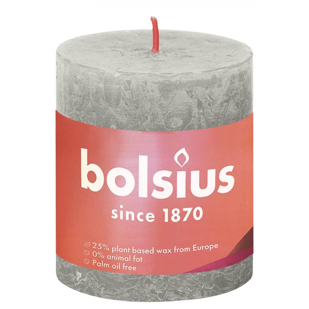 Bolsius Bolsius Stollen Shine 4 St Rustic 80x68 mm Grey