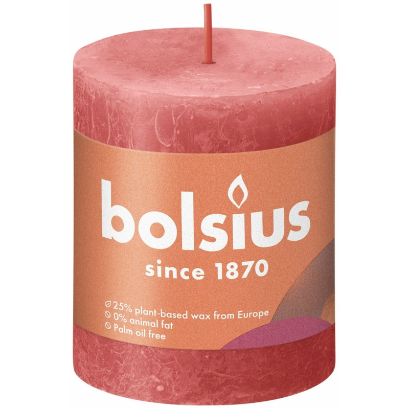 Bolsius Stub Vela rústica 8 x 6.8 cm Blossom Pink