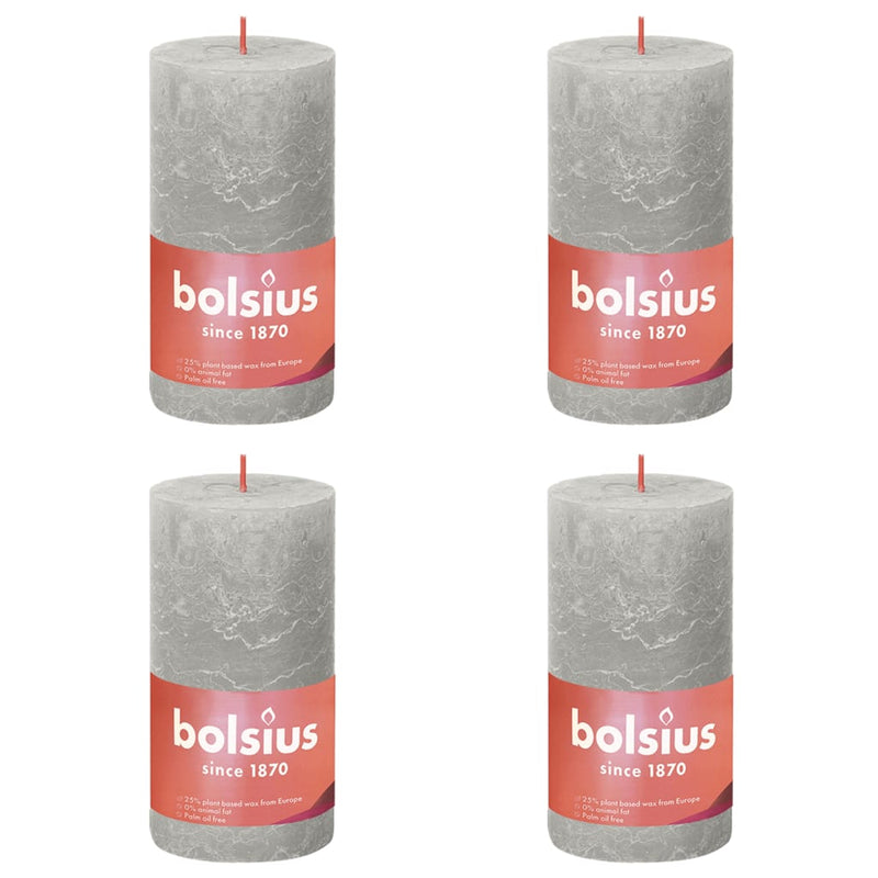 Bolsius Bolsius Stollen Shine 4 St Rustic 130x68 mm grigio sabbioso