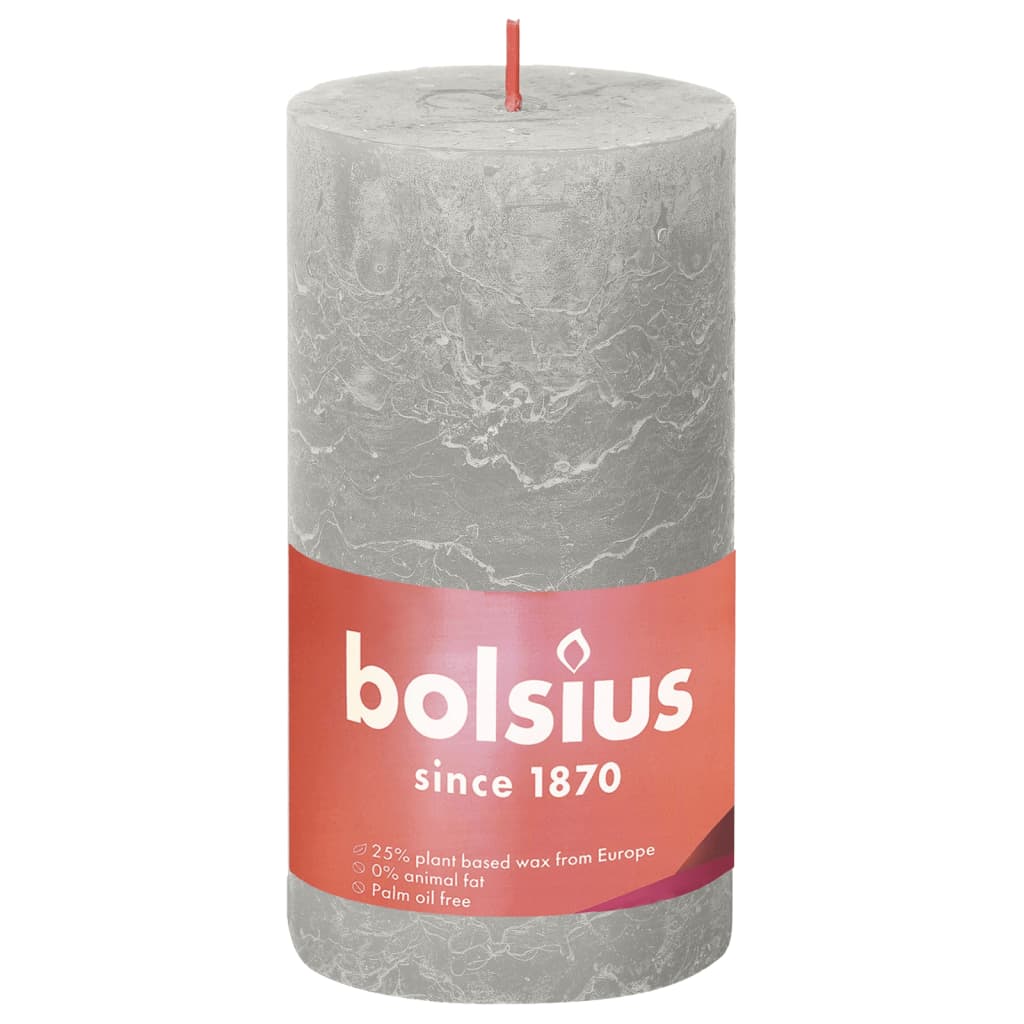 Bolsius Bolsius Stollen Shine 4 St Rustic 130x68 mm grigio sabbioso