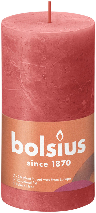 Bolsius Stub candle Rustic 130 x 68 cm Blossom Pink