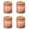 Bolsius Bolsius Stollen Shine 4 st rústico 80x68 mm de especias marrón