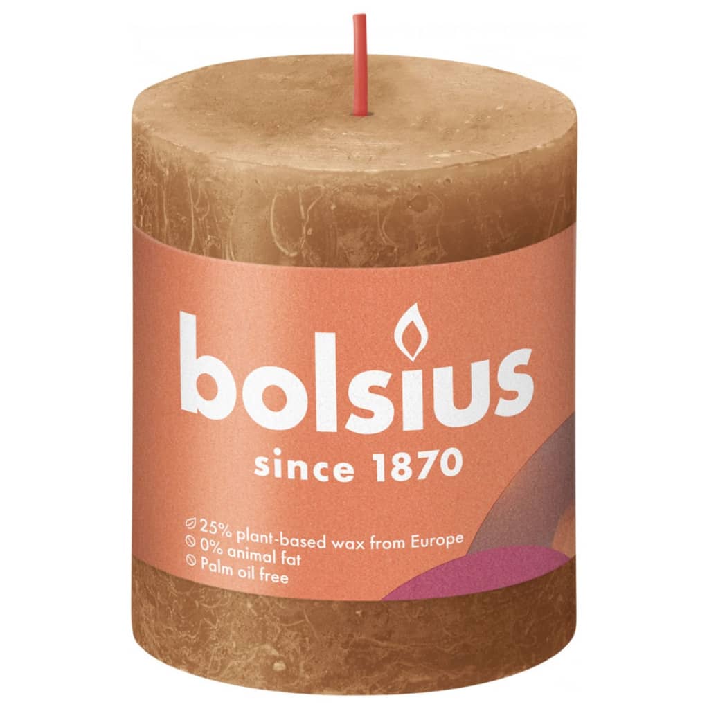 Bolsius Bolsius Stollen Shine 4 st rústico 80x68 mm de especias marrón