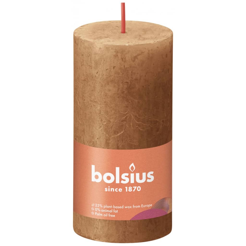 Bolsius Bolsius Stollen Shine 8 St Rustic 100x50 mm Brown